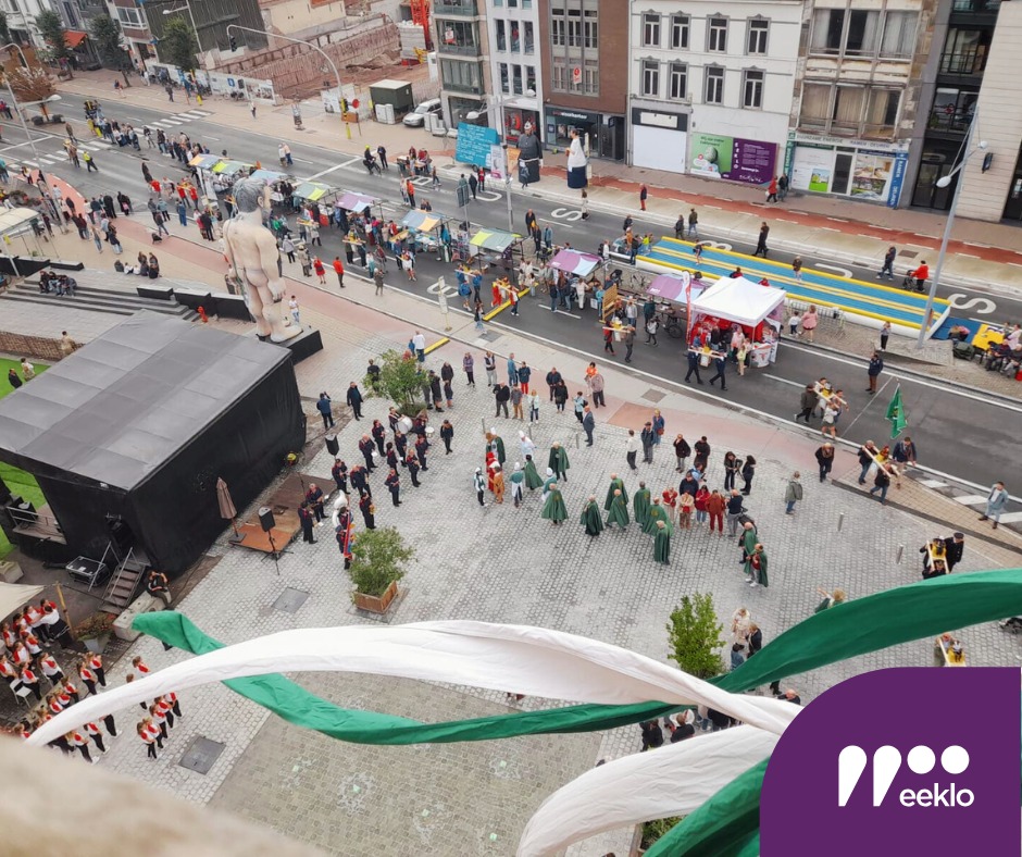 waterpartij ceremonieplein markt Eeklo