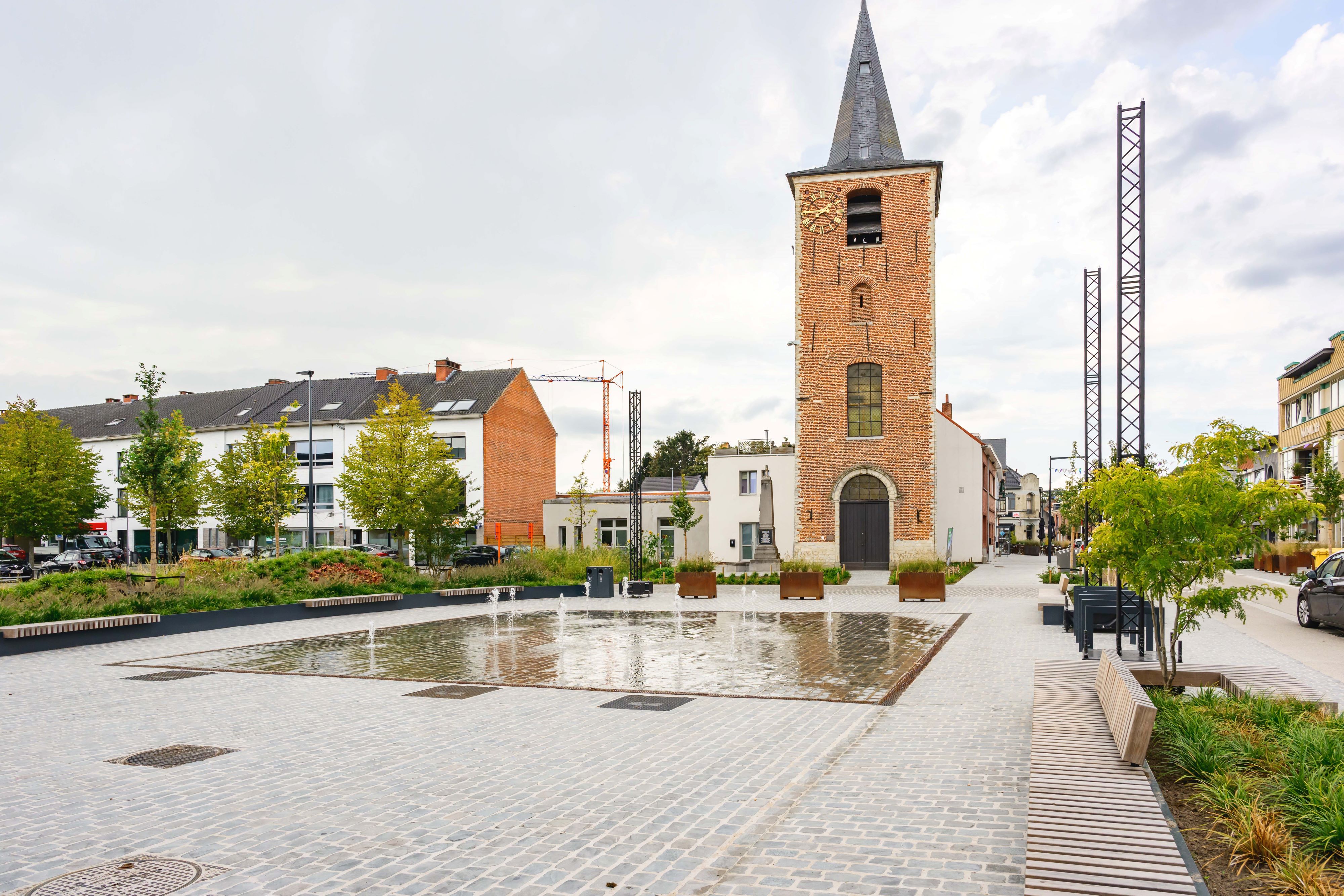 Vernieuwd centrum in Keerbergen met fontein