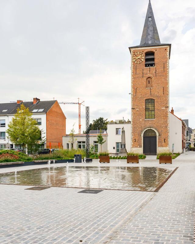 Vernieuwd centrum in Keerbergen met fontein als blikvanger